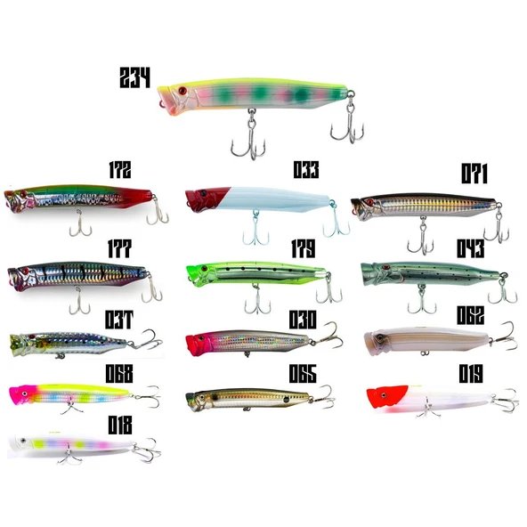 Fujin Salt Popper 12cm 30gr Su Üstü Popper  234 UV Rainbow Lemon ürün görseli 1