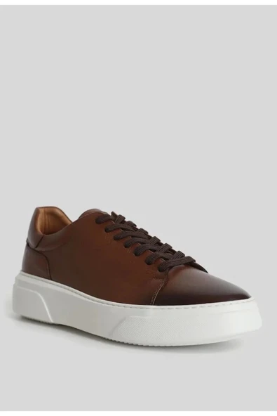 Lufian Tommy Erkek Deri Sneaker Ayakkabı Taba 111230187 - 2