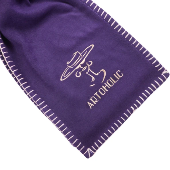 Artoholic mor polar nakışlı atkı - 3
