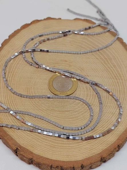 Hematit Taşı Küp Şekilli 2mm Dizi (56066) - Resim 5