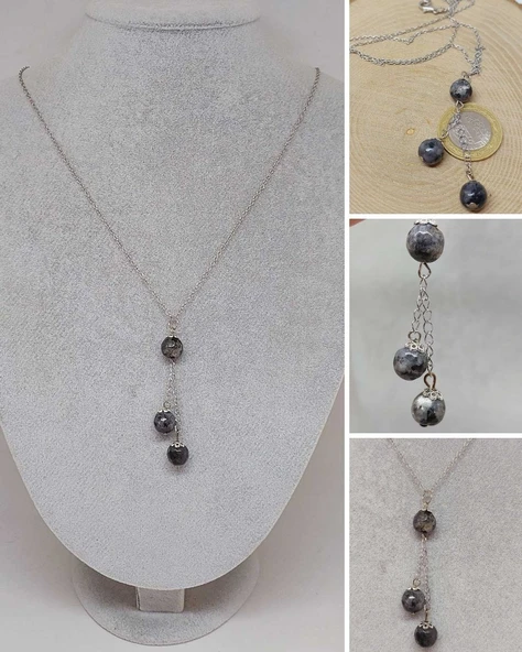 Spektrolit Taşı Zincirli Kolye (15390) ürün görseli 1