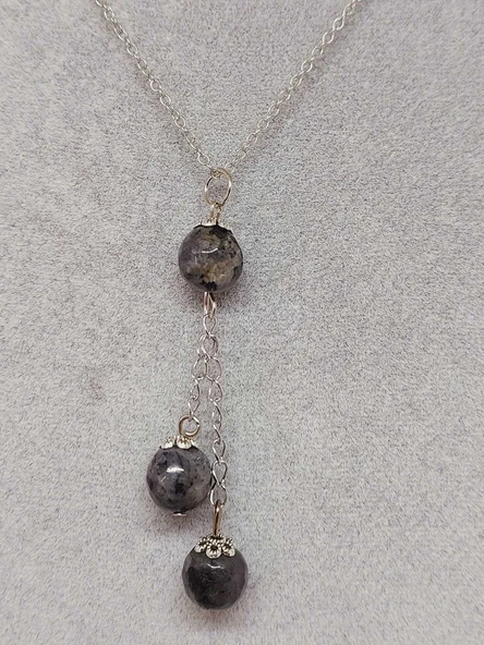 Spektrolit Taşı Zincirli Kolye (15390) - Resim 5