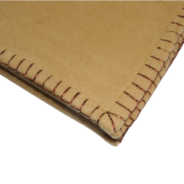 Artoholic camel polar nakışlı atkı - 2