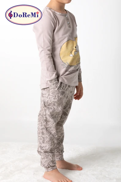 DoReMi Pink Lover Kız Çocuk Pijama Takımı - 9