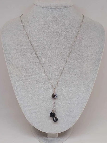 Akik Taşı Zincirli Kolye (22425) - 3