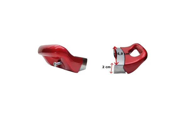 Tencere Tava Sahan Kulp ve Kapak Kulpu Kırmızı 3 Set - 3
