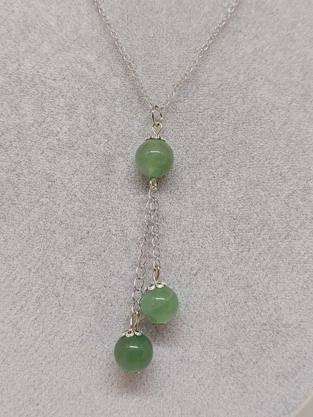 Aventurin Taşı Zincirli Kolye (8952) - Resim 5