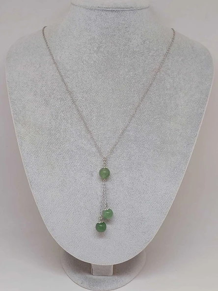 Aventurin Taşı Zincirli Kolye (8952) - Resim 2