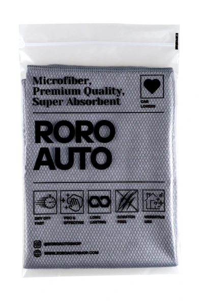 Roro Auto Alpler Mikrofiber Yıkama & Kurulama Seti Yıkama Eldiveni Cam Bezi Kurulama Havlusu - 3