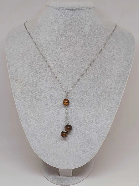 Kaplangözü Taşı Zincirli Kolye (8936) - Resim 2