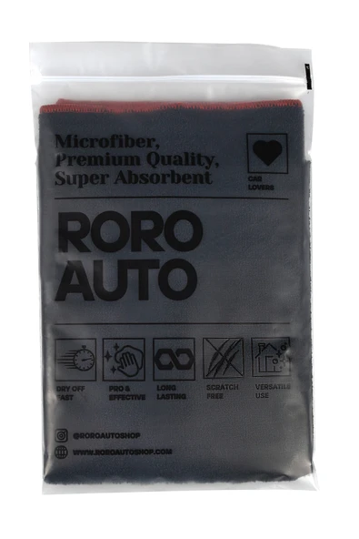Roro Auto Uludağ Mikrofiber Araç Kurulama Bezi 60x90 Siyah