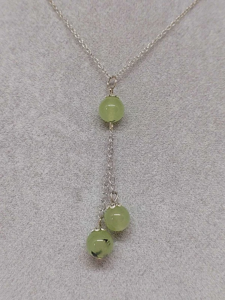 Prehnit (Prinayt) Taşı Zincirli Kolye (14300) - Resim 5