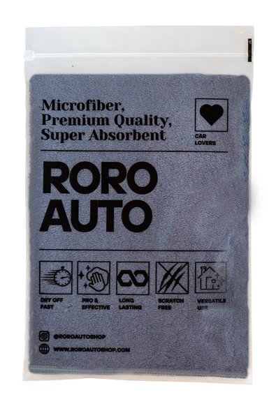 Roro Auto Alpler Mikrofiber Yıkama & Kurulama Seti Yıkama Eldiveni Cam Bezi Kurulama Havlusu - 2