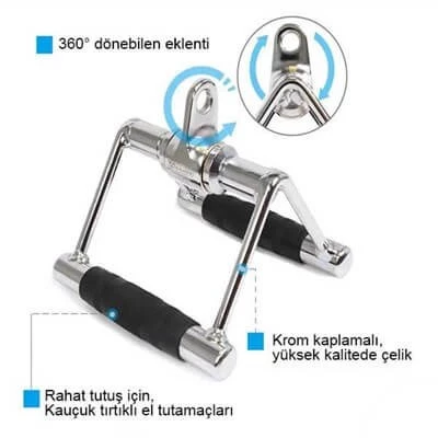 Xtr Fitness Profesyonel Rowing Bar Mideye Çekiş Aparatı - 3