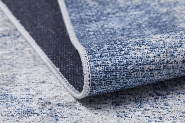 USSO Modern Buz Mavisi Yıkanabilir Halı HLN801 - 4