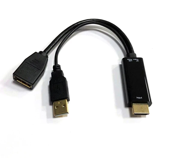 Beek HDMI   DisplayPort (DP++) Adaptör, HDMI Tip A Erkek Giriş,  DP Dişi Çıkış, DP 1.2, 4KX2K@30Hz çözünürlük