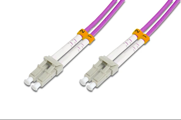 Beek LC-LC Fiber Optik Patch Kablo, Multimode OM 4 50/125 Duplex, 3.0mm, LSZH, 40 metre