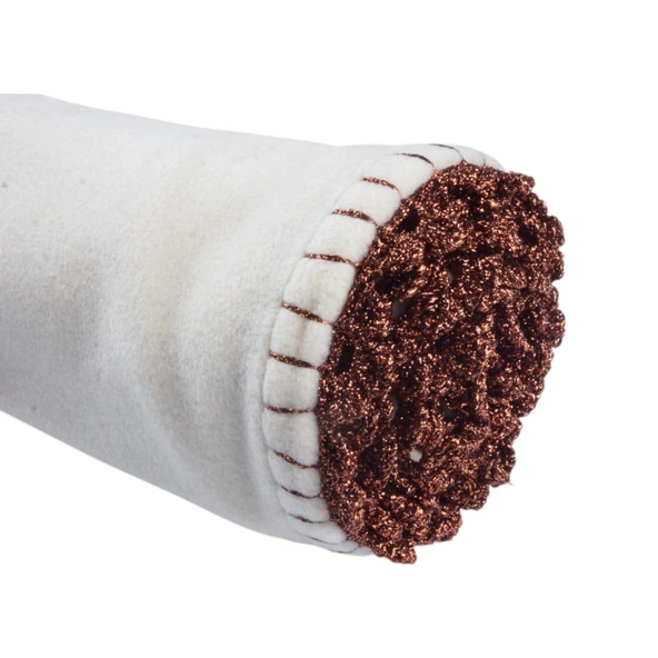 Artoholic krem polar tasarım nakışlı atkı - 5