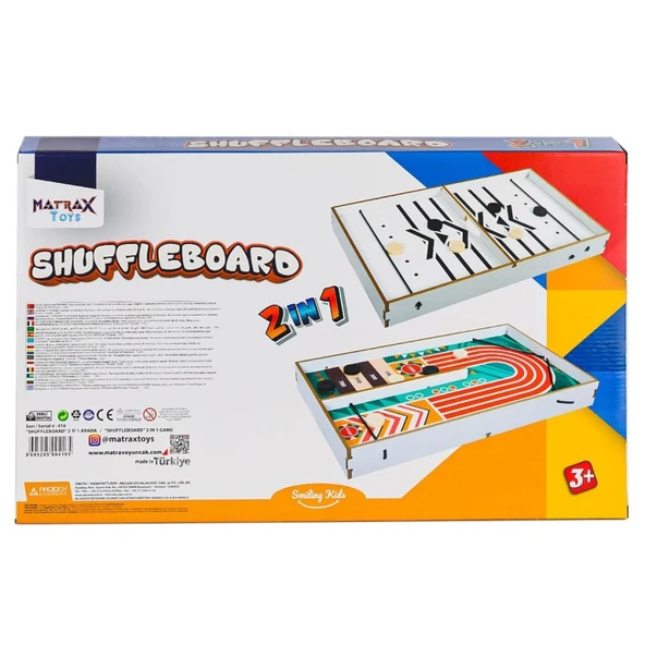 Nessiworld 416 Shuffleboard Oyunu 2IN1 -Akçiçek Oyuncak - 4