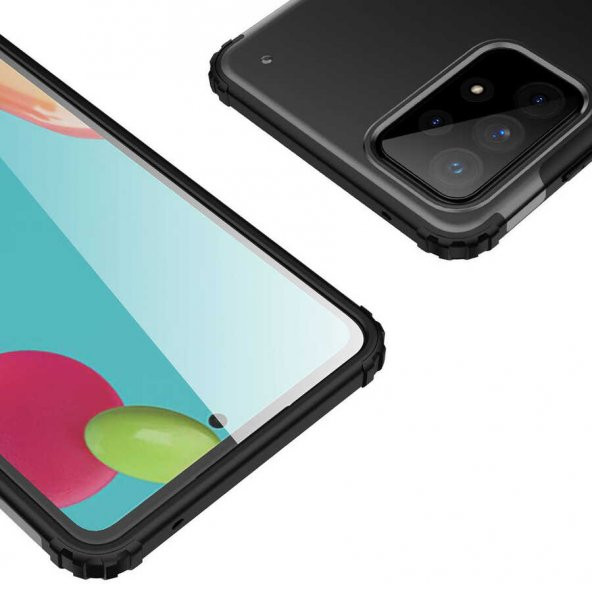 Ceponya Samsung Galaxy A72 Kılıf Kamera Çıkıntılı Airbag Tasarım Sert Silikon - 1