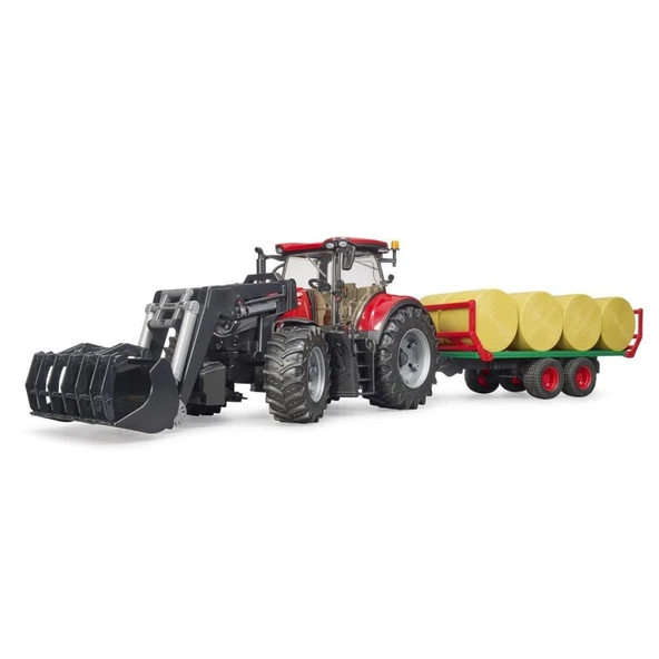BR03198 Case Optum 300CVX Kepçeli Traktör Ve Balya Taşıma Römorku - 5