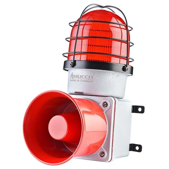 SNT-E12548-D E125 Serisi Endüstriyel Işıklı İkaz Sireni 48V AC/DC TdrTR