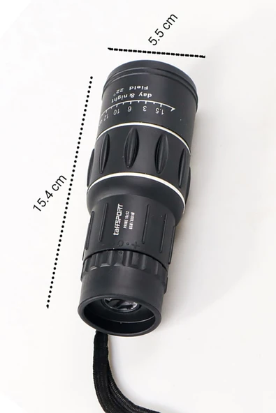 16x52 Optik Lens Monoküler Teleskop Dürbün, Gece Görüşlü Avcılık Ve Kamp Dürbünü + Saklama Kılıfı - Resim 5