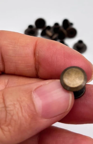Çanta Aksesuar Vidalı Trok Rivet Antik  Renk 10 Adet - 2