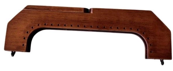 Çanta Aksesuar 25 Cm  Koyu  Renk Dikmeli Ahşap Burs