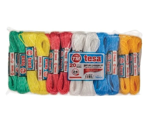 Temsan 20 Metre Naylon Çamaşır İpi 24'lü TdrTR