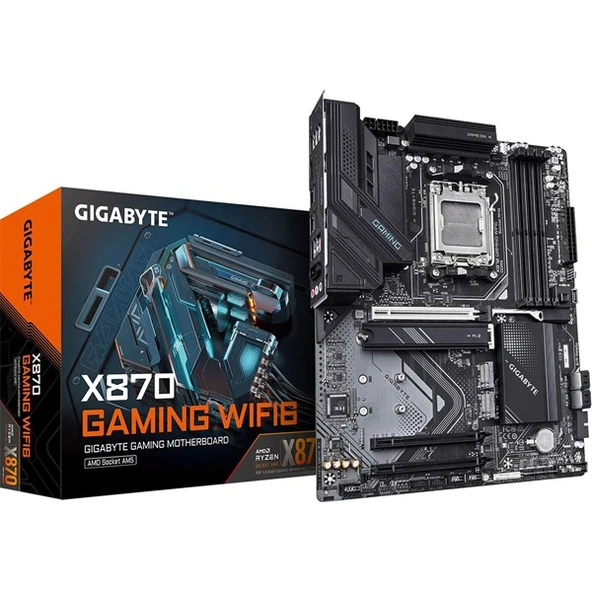 GIGABYTE X870 GAMING WIFI-6 DDR5 HDMI DP PCIe 16X v5.0 AM5 ATX ürün görseli
