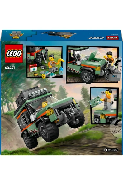 LEGO ® City 4x4 Arazi Dağ Arabası 60447 - 6 Yaş ve Üzeri Çocuklar için Oyuncak Yapım Seti (221 Parça) - 4