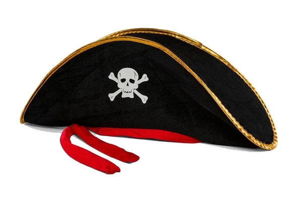 Yetişkin Boy Kadife Jack Sparrow Denizci Korsan Şapkası 50X20 CM TdrTR
