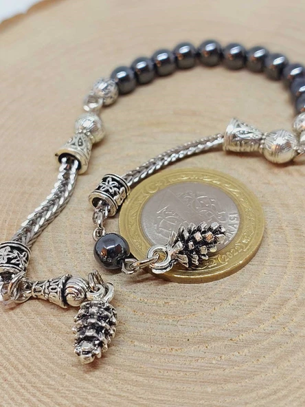 Hematit Taşı Sallamalık Zaza Tesbih 6mm (3214) - Resim 3