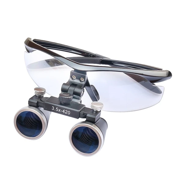 3.5X - 420 Mm Diş Cerrahi Gözlük Lens Büyüteç Taşıma Çantalı TdrTR