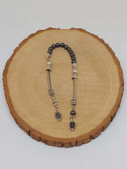 Hematit Taşı Sallamalık Zaza Tesbih 6mm (3214) - Resim 4