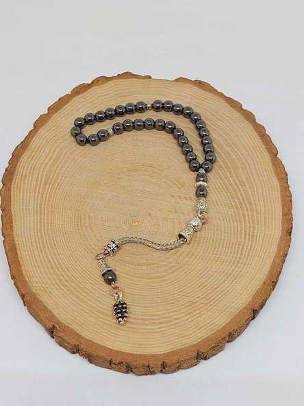 Hematit Taşı 33lük Tesbih 6mm (3214) - Resim 4