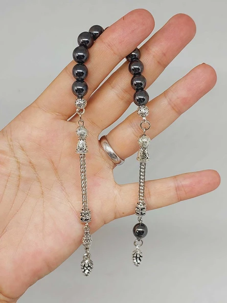 Hematit Taşı Sallamalık Zaza Tesbih 8mm (3614) - Resim 2