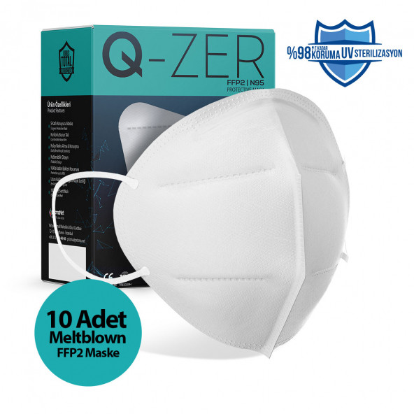 Medizer Qzer Beyaz FFP2 N95 Maske - 10 Adet