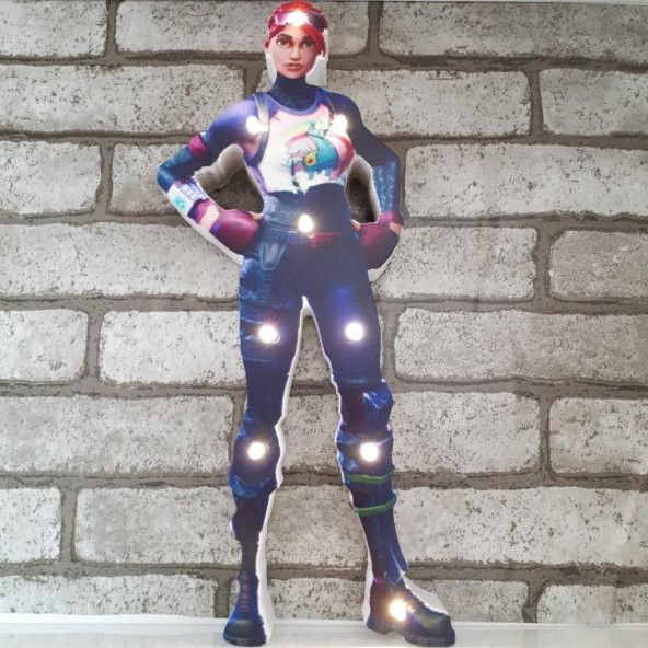 Fortnite Brite Bomber Karakteri Led Işıklı Pano Biblo Ahşap Masa Dekor - 2