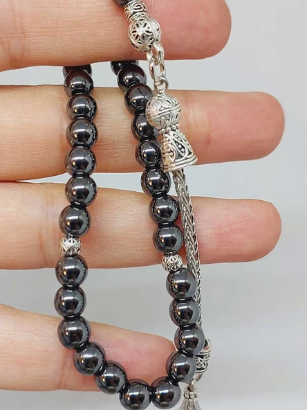 Hematit Taşı 33lük Tesbih 6mm (3214) - Resim 2