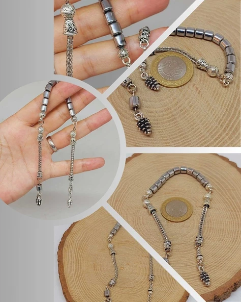 Hematit Taşı Silindir Kesim Sallamalık Zaza Tesbih 6mm (48194) ürün görseli