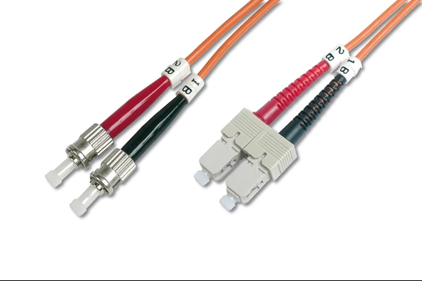 Digitus ST-SC Fiber Optik Patch Kablo, 2 metre, Multimode, Duplex, 50/125 TdrTR