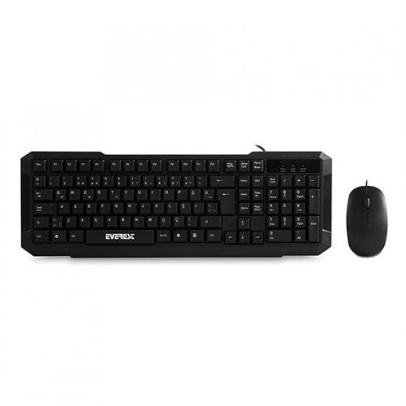 EVEREST KM-515 USB Q KLAVYE-MOUSE SET, COMBO,SİYAH