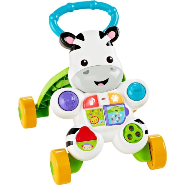 Fisher Price Melodili Zebra Yürüteç, Yürümeye Teşvik Edici Işıklı ve Müzikli, DLD80