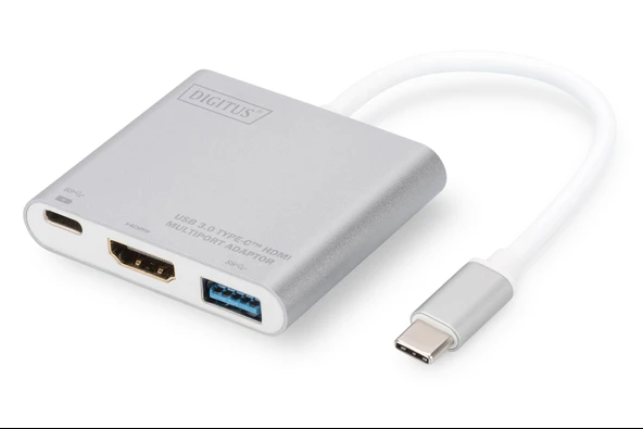Digitus USB 3.0 (USB Tip C)  HDMI Grafik Adaptörü USB 3.0 Hub Giriş: 1 x USB Tip C erkek (bilgisayar bağlantısı)  Çıkış: &lt TdrTR