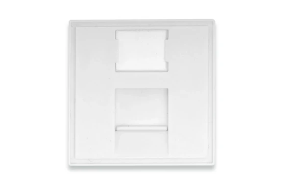 Digitus 45x45mm 1 port Kapaklı Priz Modülü, Şeffaf Etiket Alanına Sahip DN-93802-5 için,  LSOH, Beyaz Renk TdrTR