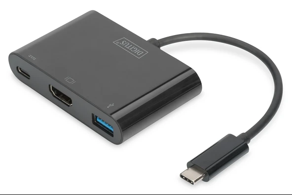 Digitus USB 3.1 (Gen. 1) (USB Tip C)  HDMI Grafik Adaptörü Giriş: USB Tip C erkek (bilgisayar bağlantısı için) Çıkış: 1 x Şarj özelli TdrTR