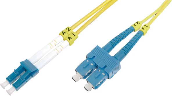 Beek LC-SC Fiber Optik Patch Kablo, 9/125 µ, Singlemode, 3.0mm, Duplex, OS2, LSZH, 40 metre TdrTR