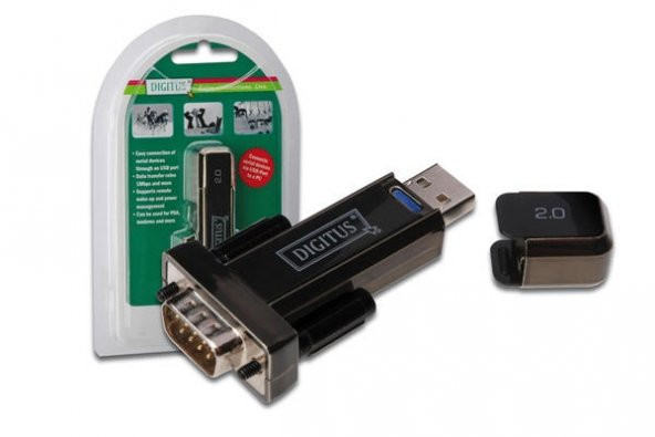 DIGITUS DA-70156 USB2.0 => RS232 (SERİ) ÇEVİRİCİ (USB A Erkek => D-Sub 9 Erkek) (USB Uzatma Kablosu